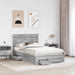 Cadru de pat cu headboard Gri Sonoma 120 x 190 cm Lemn compozit - WALTI WALTI