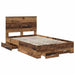 Cadru de pat cu headboard Lemn vechi 120 x 190 cm Lemn compozit - WALTI WALTI