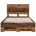 Cadru de pat cu headboard Lemn vechi 120 x 190 cm Lemn compozit - WALTI WALTI