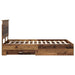 Cadru de pat cu headboard Lemn vechi 120 x 190 cm Lemn compozit - WALTI WALTI