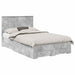 Cadru de pat cu sertar Gri din beton 120 x 200 cm Lemn compozit - WALTI WALTI