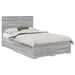 Cadru de pat cu headboard Gri Sonoma 120 x 200 cm Lemn compozit - WALTI WALTI