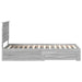 Cadru de pat cu headboard Gri Sonoma 100 x 200 cm Lemn compozit - WALTI WALTI