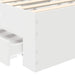 Cadru de pat cu headboard Alb 90 x 190 cm Lemn compozit - WALTI WALTI