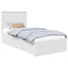 Cadru de pat cu headboard Alb 90 x 190 cm Lemn compozit - WALTI WALTI