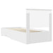 Cadru de pat cu headboard Alb 90 x 190 cm Lemn compozit - WALTI WALTI