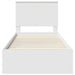 Cadru de pat cu headboard Alb 90 x 190 cm Lemn compozit - WALTI WALTI