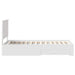 Cadru de pat cu headboard Alb 90 x 190 cm Lemn compozit - WALTI WALTI