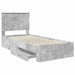 Cadru de pat cu sertar Gri din beton 90 x 190 cm Lemn compozit - WALTI WALTI