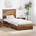 Cadru de pat cu headboard Lemn vechi 90 x 190 cm Lemn compozit - WALTI WALTI