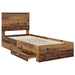 Cadru de pat cu headboard Lemn vechi 90 x 190 cm Lemn compozit - WALTI WALTI