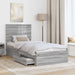Cadru de pat cu headboard Gri Sonoma 90 x 200 cm Lemn compozit - WALTI WALTI