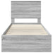 Cadru de pat cu headboard Gri Sonoma 90 x 200 cm Lemn compozit - WALTI WALTI