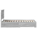 Cadru de pat cu headboard Gri Sonoma 90 x 200 cm Lemn compozit - WALTI WALTI