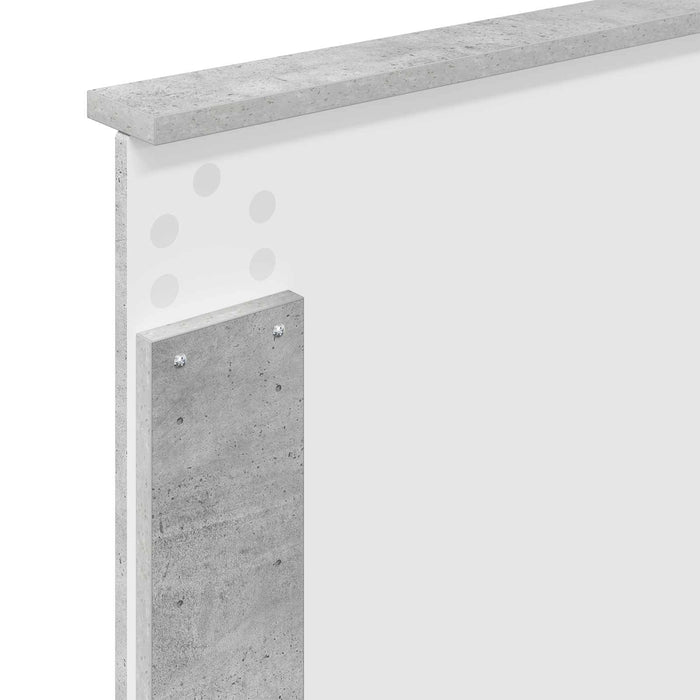 Cadru de pat cu sertar Stejar afumat și argintiu 75 x 190 cm - WALTI WALTI