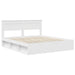 Cadru de pat cu headboard Alb 200 x 200 cm Lemn de pin masiv - WALTI WALTI