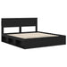 Cadru de pat cu saltea Negru 200 x 200 cm Lemn de pin masiv - WALTI WALTI