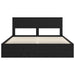 Cadru de pat cu saltea Negru 200 x 200 cm Lemn de pin masiv - WALTI WALTI