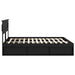 Cadru de pat cu saltea Negru 200 x 200 cm Lemn de pin masiv - WALTI WALTI
