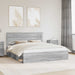 Cadru de pat Gri Sonoma 200 x 200 cm Lemn de pin masiv - WALTI WALTI