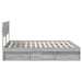 Cadru de pat Gri Sonoma 200 x 200 cm Lemn de pin masiv - WALTI WALTI