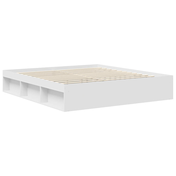 Cadru de pat cu headboard Alb 180 x 200 cm Lemn de pin masiv - WALTI WALTI