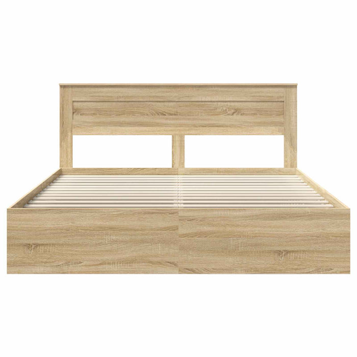 Cadru de pat cu headboard Sonoma 180 x 200 cm Lemn de pin masiv - WALTI WALTI