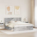 Cadru de pat cu headboard Beton 180 x 200 cm Lemn de pin masiv - WALTI WALTI