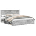 Cadru de pat cu headboard Beton 180 x 200 cm Lemn de pin masiv - WALTI WALTI