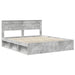 Cadru de pat cu headboard Beton 180 x 200 cm Lemn de pin masiv - WALTI WALTI
