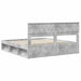 Cadru de pat cu headboard Beton 180 x 200 cm Lemn de pin masiv - WALTI WALTI
