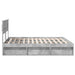 Cadru de pat cu headboard Beton 180 x 200 cm Lemn de pin masiv - WALTI WALTI