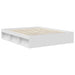 Cadru de pat cu headboard Alb 160 x 200 cm Lemn de pin masiv - WALTI WALTI