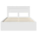 Cadru de pat cu headboard Alb 160 x 200 cm Lemn de pin masiv - WALTI WALTI