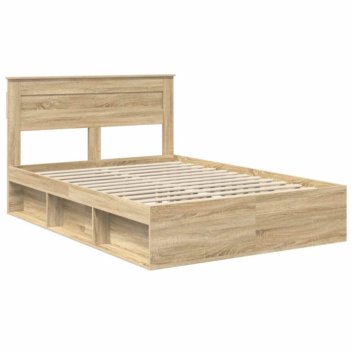 Cadru de pat cu headboard Sonoma 160 x 200 cm Lemn de pin masiv - WALTI WALTI