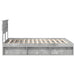 Cadru de pat cu headboard Beton 160 x 200 cm Lemn de pin masiv - WALTI WALTI