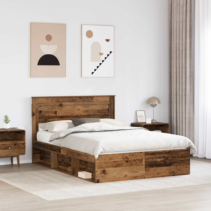 Cadru de pat Lemn vechi 160 x 200 cm Lemn de pin masiv WALTI