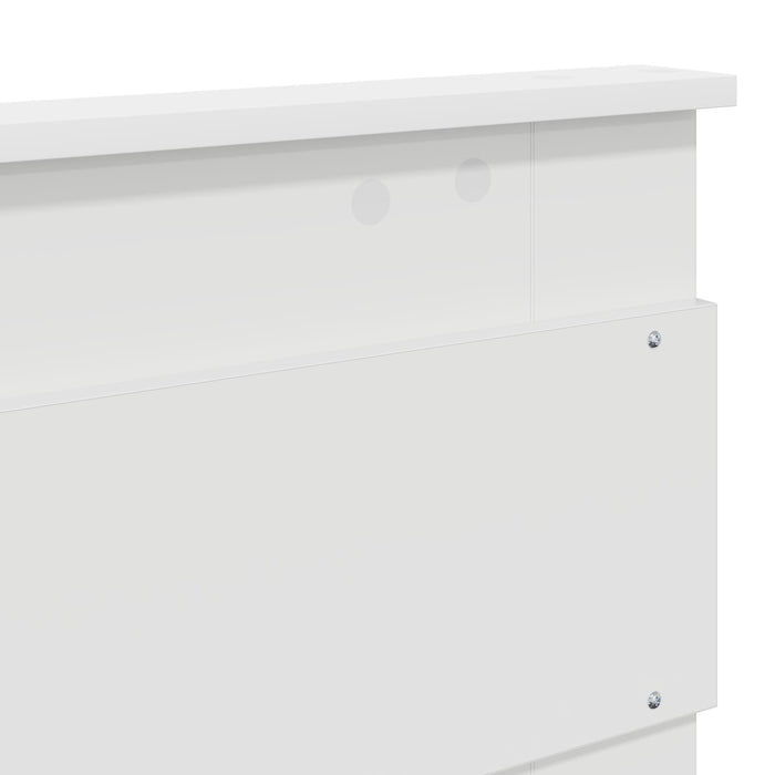 Cadru de pat cu headboard Alb 150 x 200 cm Lemn de pin masiv WALTI