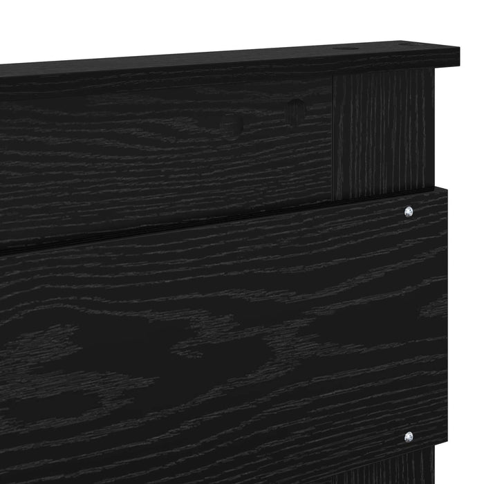 Cadru de pat cu saltea Negru 150 x 200 cm Lemn de pin masiv - WALTI WALTI