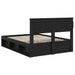 Cadru de pat cu saltea Negru 150 x 200 cm Lemn de pin masiv - WALTI WALTI