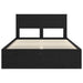 Cadru de pat cu saltea Negru 150 x 200 cm Lemn de pin masiv - WALTI WALTI