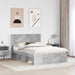 Cadru de pat cu headboard Beton 140 x 190 cm Lemn de pin masiv - WALTI WALTI