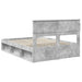 Cadru de pat cu headboard Beton 140 x 190 cm Lemn de pin masiv - WALTI WALTI