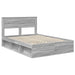 Cadru de pat Gri Sonoma 140 x 190 cm Lemn de pin masiv - WALTI WALTI