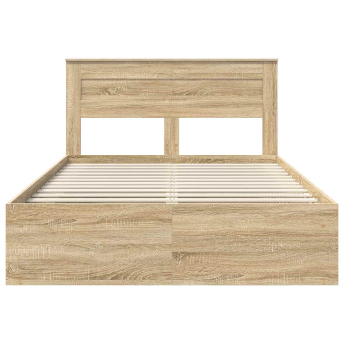 Cadru de pat cu headboard Sonoma 140 x 200 cm Lemn de pin masiv - WALTI WALTI
