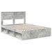 Cadru de pat cu headboard Beton 140 x 200 cm Lemn de pin masiv - WALTI WALTI