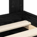 Cadru de pat cu saltea Negru 135 x 190 cm Lemn de pin masiv - WALTI WALTI