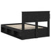 Cadru de pat cu saltea Negru 135 x 190 cm Lemn de pin masiv - WALTI WALTI