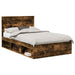 Cadru de pat Stejar fumuriu 135 x 190 cm Lemn de pin masiv - WALTI WALTI