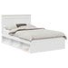 Cadru de pat cu headboard Alb 120 x 190 cm Lemn de pin masiv - WALTI WALTI